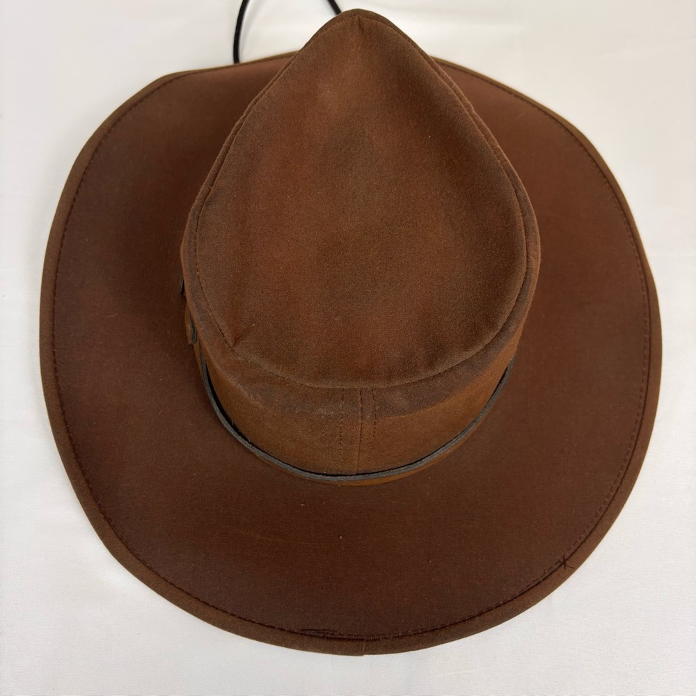 Outback Trading Co Vintage Kodiac Suede Hat Indiana Jones Outback Brown Sz XL - Picture 6 of 14